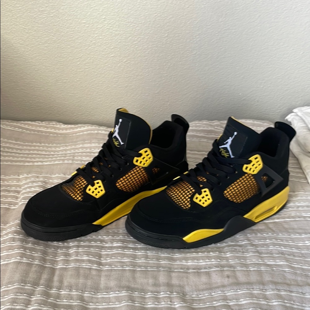 Air Jordan Black and Yellow Sneakers